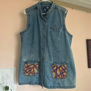 Long denim vest vintage